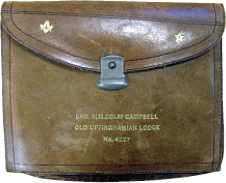 Donald Campbell's Masonic apron Case