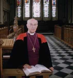 Dr Geoffrey Fisher in the church at Lambeth Palace