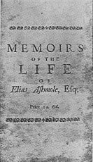 Half-title of Ashmoles diary