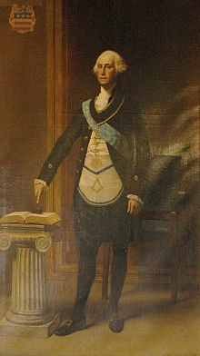 Portrait of George Washington, painted by Robert Gordon Hardie after that of Gilbert Stuart, presented to Grand Lodge