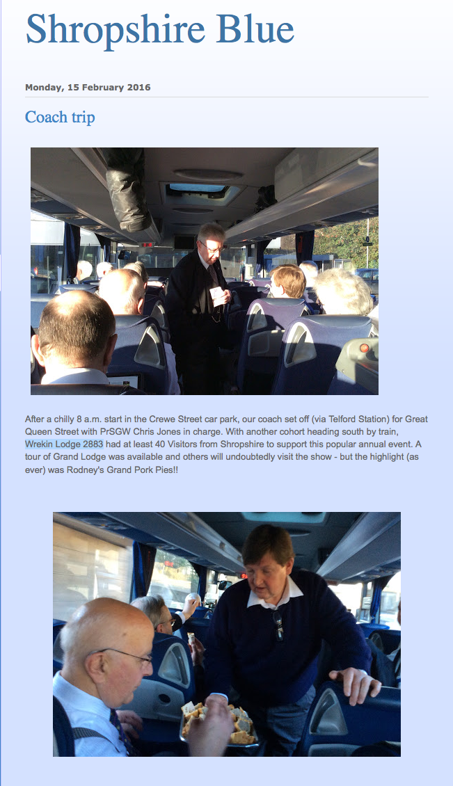 Shropshire Blue coach trip