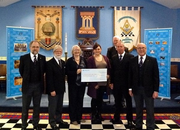 Towcester Masons Presentation to Coffee House Charity