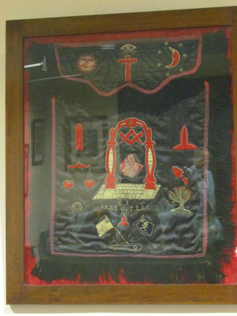 Early Painted French Silk Apron.