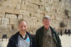 Michael and Eric at the Wailing Wall