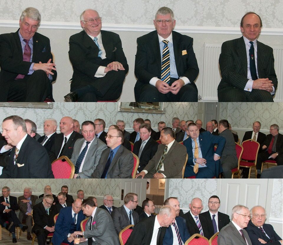 Pictured top: The panel and below their audience. Pictured top: The panel and below their audience.