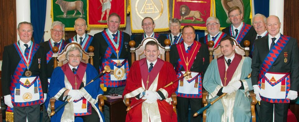 Seated from left to right, are the three principals: Chris Peters, Peter Horgan and Simon Dalley with their guests. 