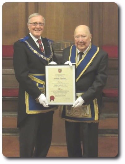 Personal 50th of WBro George Etherington Parker PProvDepGSuptWks - Manchester Districts News