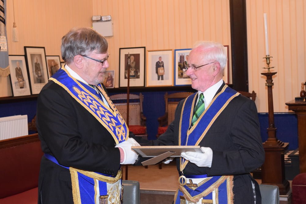 W. Bro. Brian Berrow of Royds Lodge, No. 1204, was presented with the PGM’s Certificate for 50 Years’ Service to Freemasonry