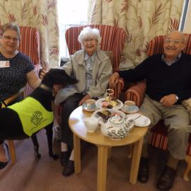 Cadogan Court residents meet Charlie the PAT dog