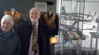 W Bro Barry Griffin and his wife at the opening of the exhibit