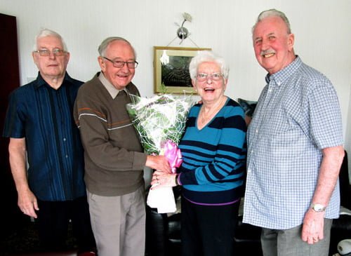 Pictured from left to right, are: Kenny Meath, Derek Finney, Beryl and Donnie McBride.