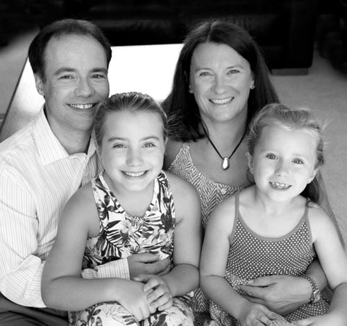 Jonathan and Sarah with their two daughters.
