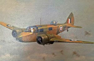 A painting of Arthur&rsquo;s Airspeed Oxford NJ288