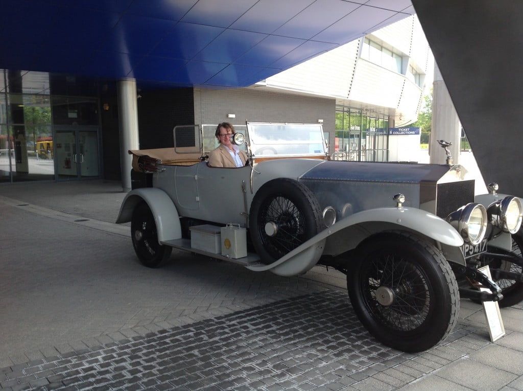 Tim Martin looking equally impressive in a Silver Ghost. 