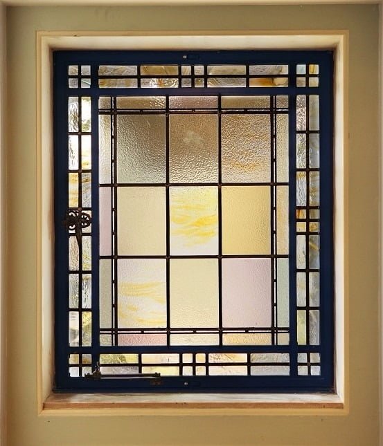 Renovated steel windows stand out at Freemasons' Hall