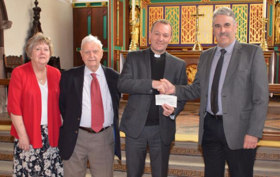 Share of £53,619 donated to St Elphin's Church by Masonic group