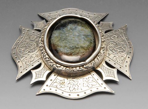 Edwardian silver sash Masonic badge