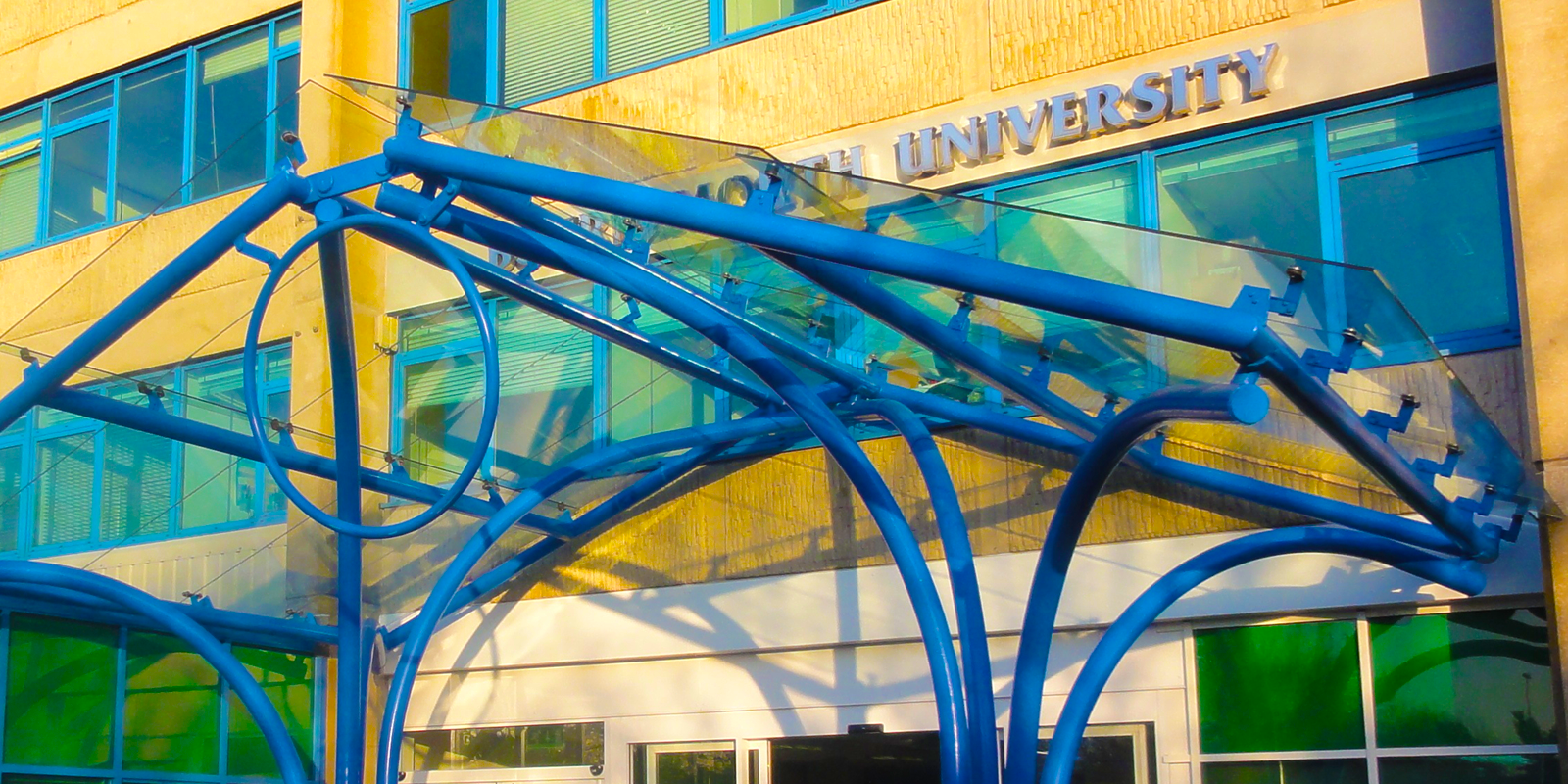 Main entrance on the Talbot Campus. Bournemouth University