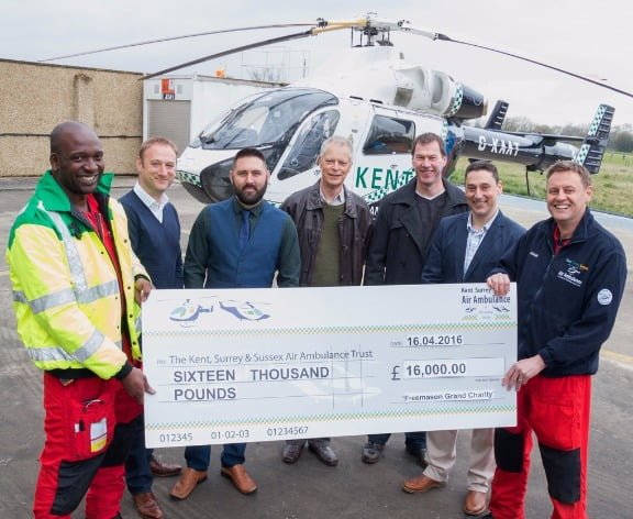Air Ambulance Lifted by £16,000 Donation from Freemasons