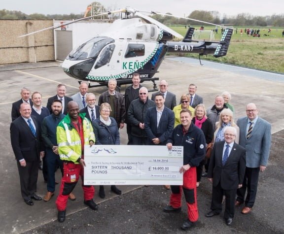 Air Ambulance Lifted by £16,000 Donation from Freemasons