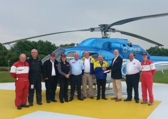 Freemasons present cheque for £4,000 to Motorsport Charity
