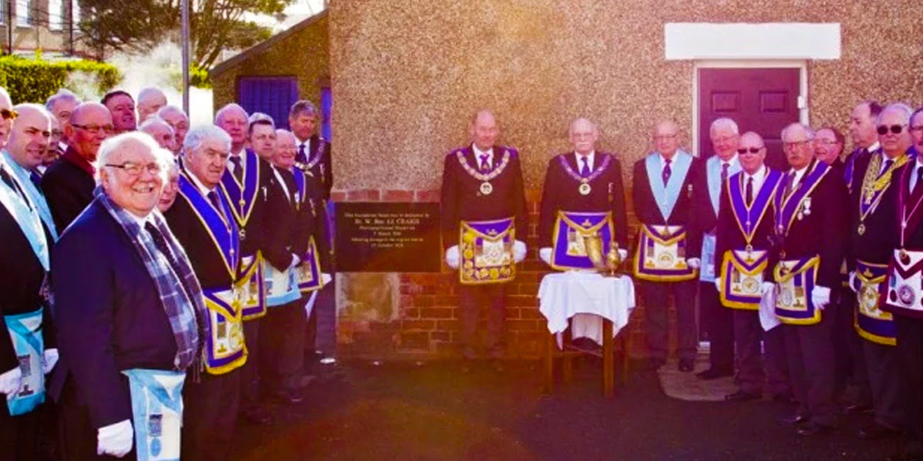 He rededication ceremony at the Masonic Hall, Ashington