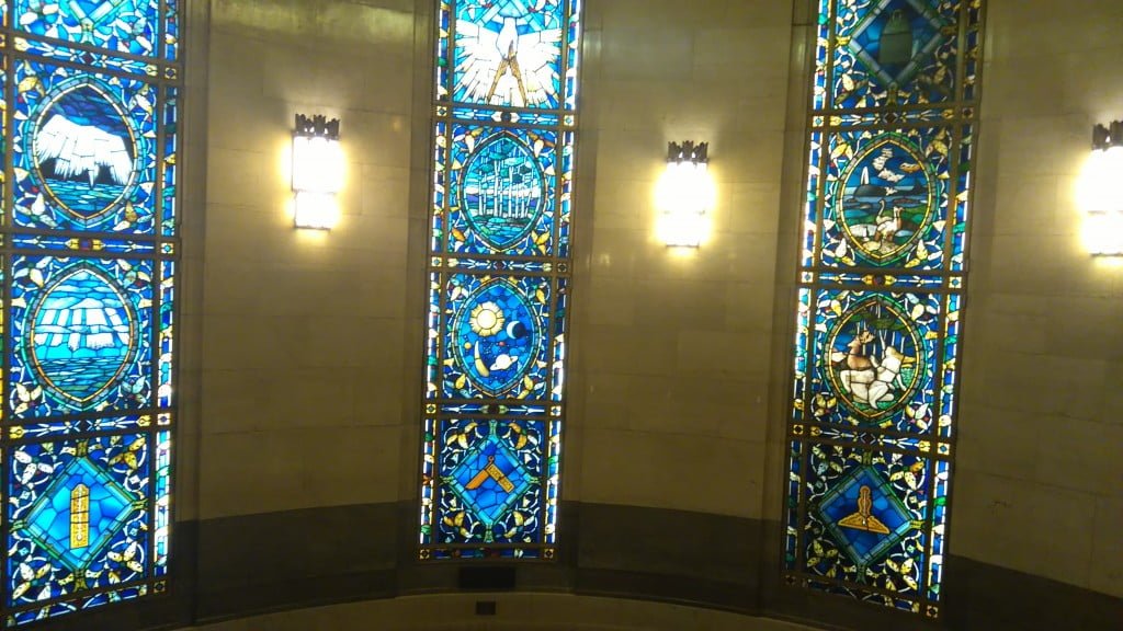 Some of the Surrounding Stained Glass Windows around the Memoirial.