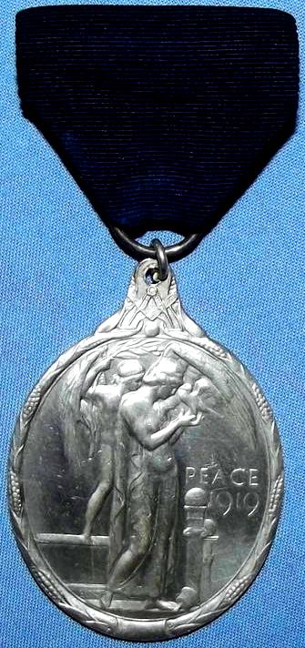 1919 Peace Medal given to Attendees of The Albert Hall Conference.