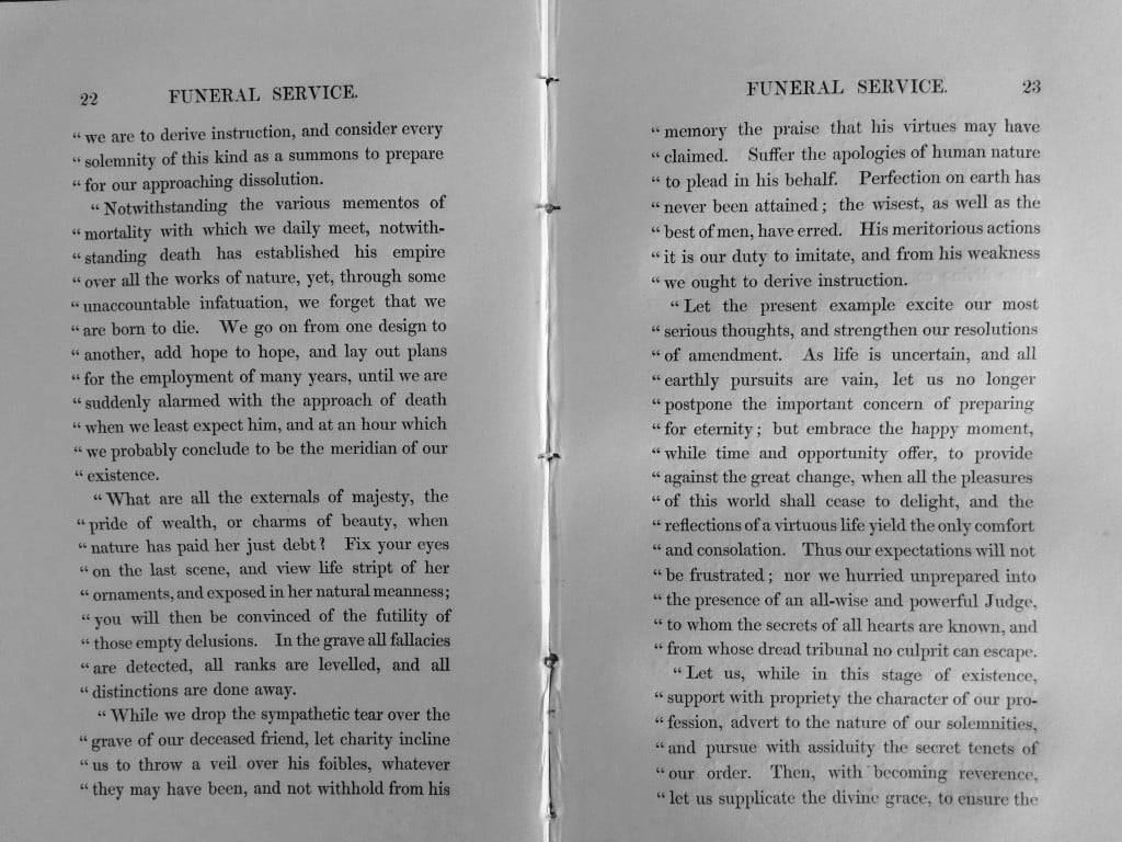 Pages 5-6 from Funeral Service.