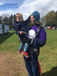 W Bro Dan at the Skydiving fundraiser