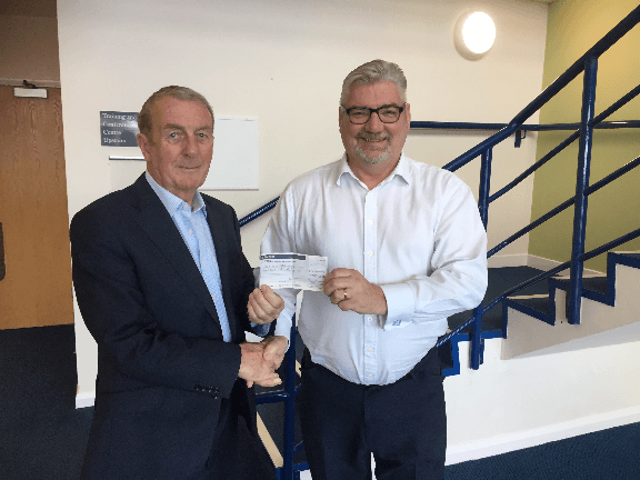 Pelham Pillar Lodge Presents Cheques