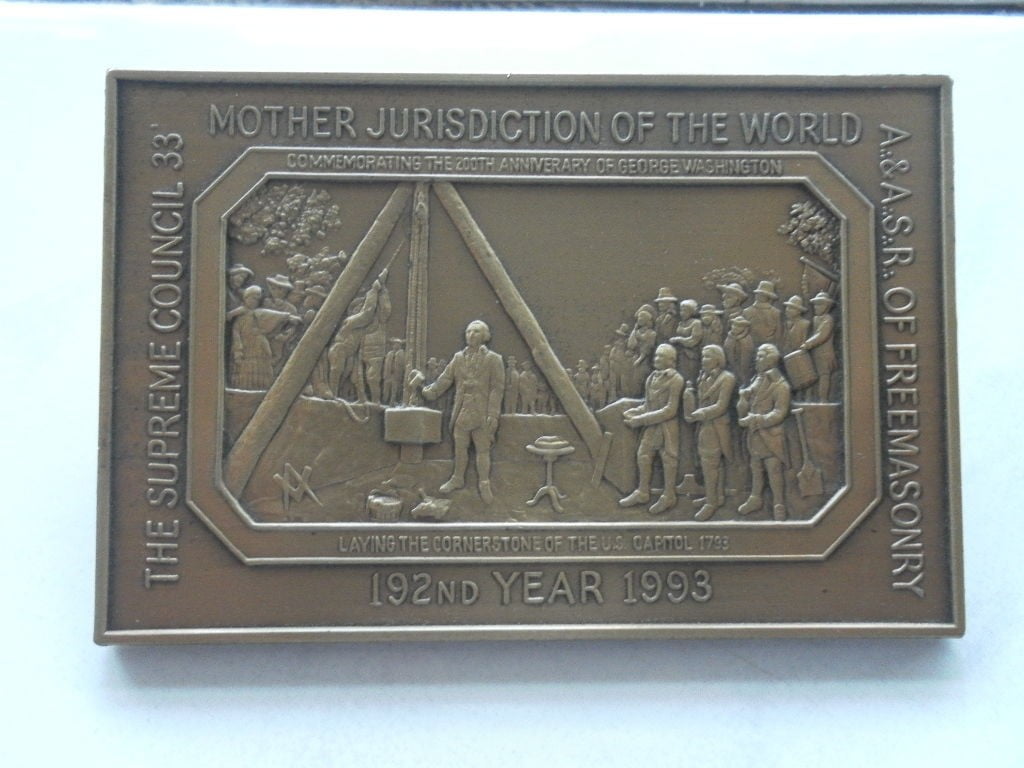 Washington Laying Cornerstone of the US Capitol in 1793