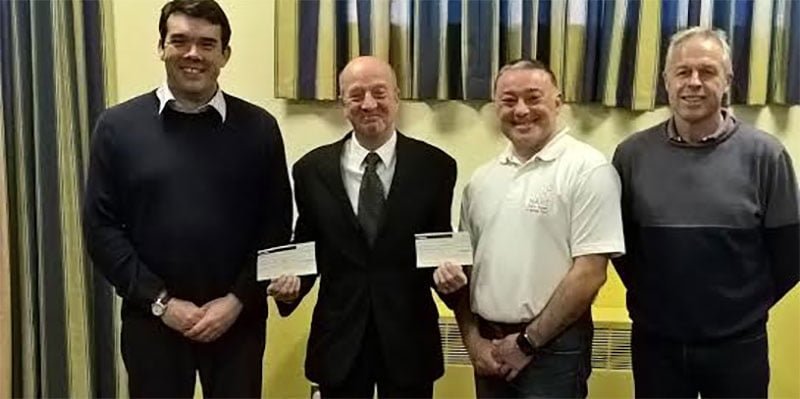Freemasons of daedalus lodge donate to sleaford training band hollies animal re homing trust