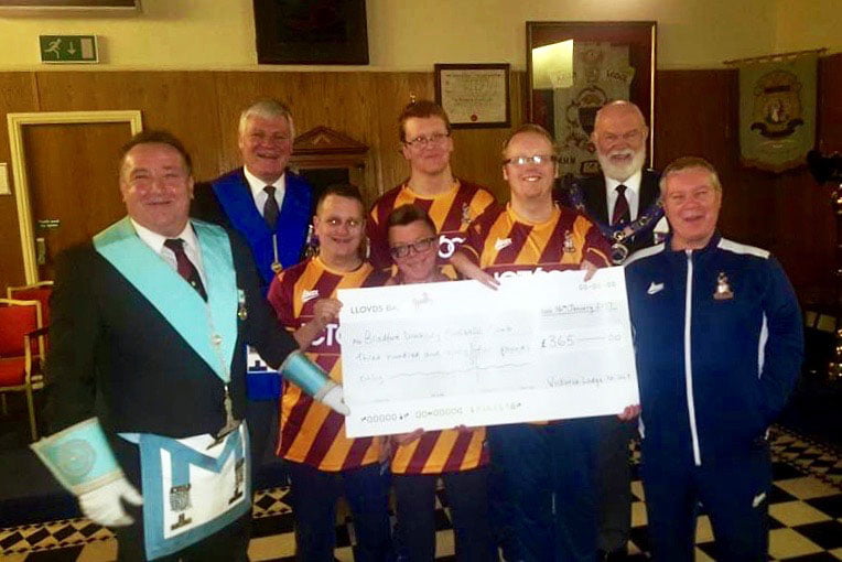 Victoria Lodge Supports Bradford Disability Football Club