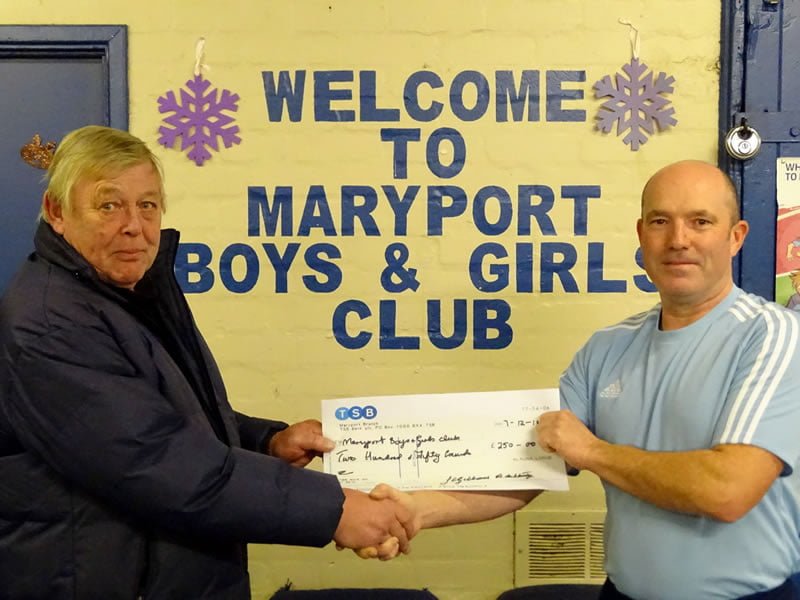 Cheque presentation to Maryport Girls & Boys Club