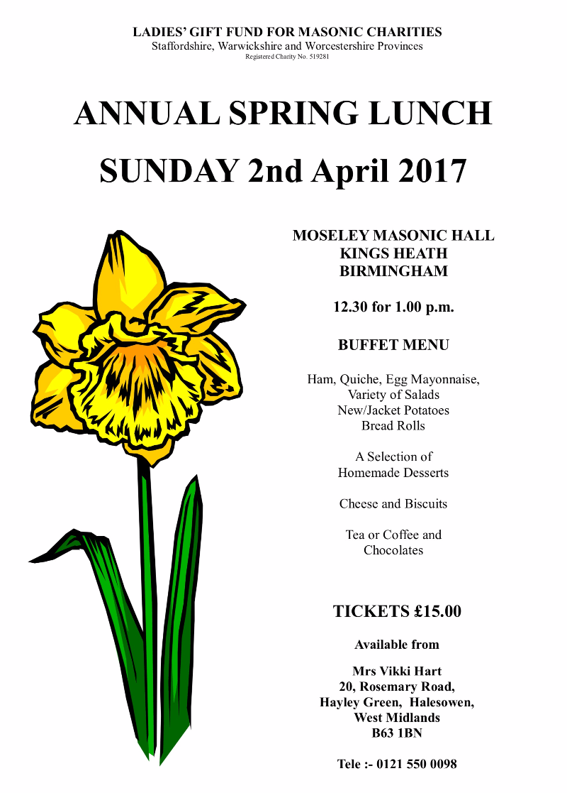 Ladies’ Gift Fund - Annual Spring Lunch