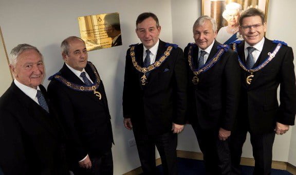 Alfreton Masonic Hall was pleased and proud to receive the RW PGM accompanied by the VW Deputy PGM, both Assistant PGM’s, the Junior Warden and the Provincial Grand Secretary at the official opening of their new dining facility.