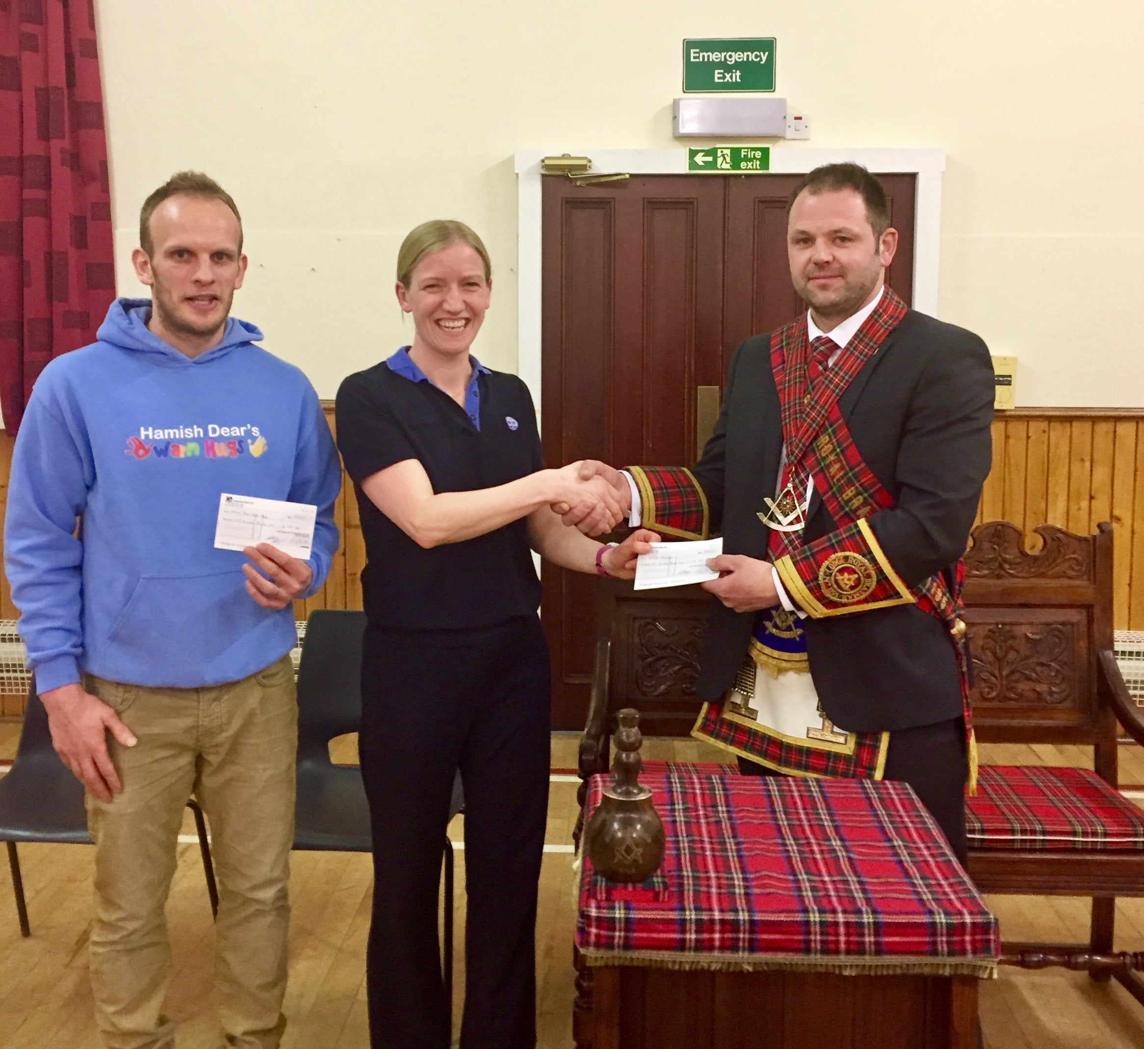 Lodge Royal Braemar No. 1195 makes donations to ABERDEENSHIRE community