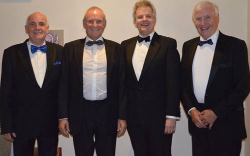 Pictured from left to right, are: Patrick Walsh (group vice chairman), Dave Walmsley (APrGM), Stuart Boyd (group chairman) and John Hutton (retiring APrGM).