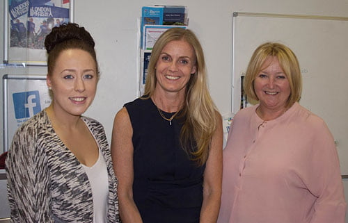 Pictured from left to right, are the fundraising team: Samantha Barrowcliff, Madeline Fletcher and Anne Hodgson.
