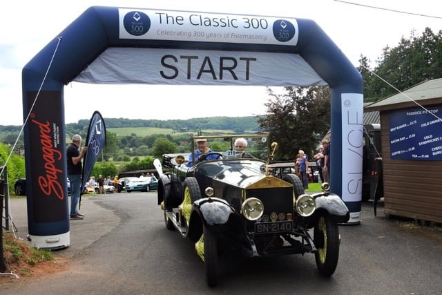Celebrating 300 Year of Craft Freemasonry - Classic car rally from Shelsley Walsh Hill Climb