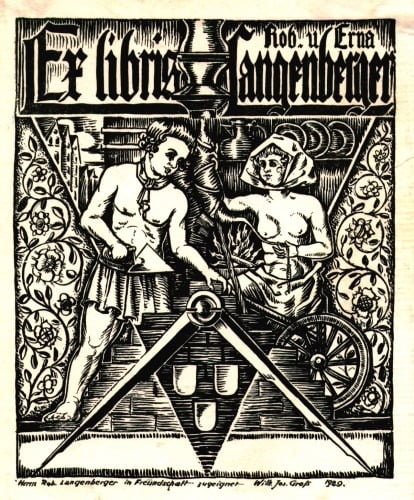 A Collection of Masonic Bookplates or Ex-Libris by Brother Jens Rusch