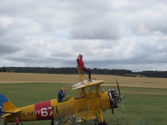 Alan Delaune from Burwell raised £2,100 for charity by wing walking.