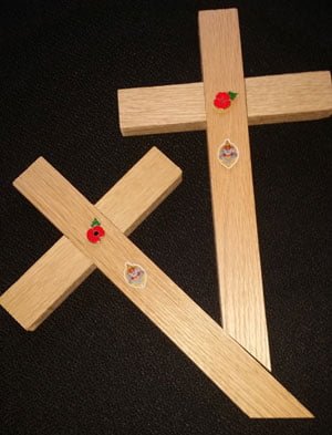 The crosses made by Vic Charlesworth.