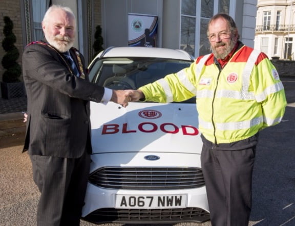 Freemasons donate funds for vital blood car to transport supplies to hospitals Freemasons donate funds for vital blood car to transport supplies to hospitals