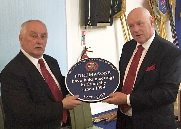 Blue Plaque to Commemorate History of Freemasonry within Treorchy and the Rhondda Valley Blue Plaque to Commemorate History of Freemasonry within Treorchy and the Rhondda Valley