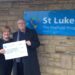 Mike Martin of the Freemasons with and St Lukes Trusts Fundraising Manager Deborah Simpson