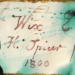 The image below shows Henry Spicer signature on the back of the enamel. William Wix image has been superimposed for effect only.